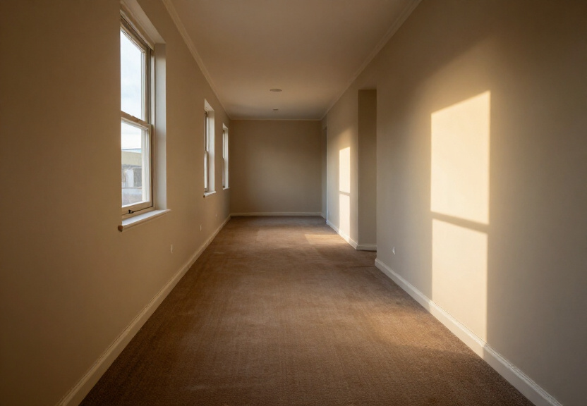 Restored living room in North Wahroonga after flood cleanup
